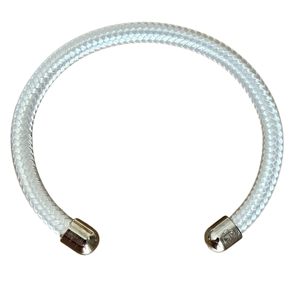 Vintage Harley Davidson Vrod Silver Plated Stainless Woven Cable Bracelet Bangle - Picture 4 of 11